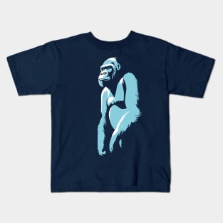 Blue gorrilla Kids T-Shirt